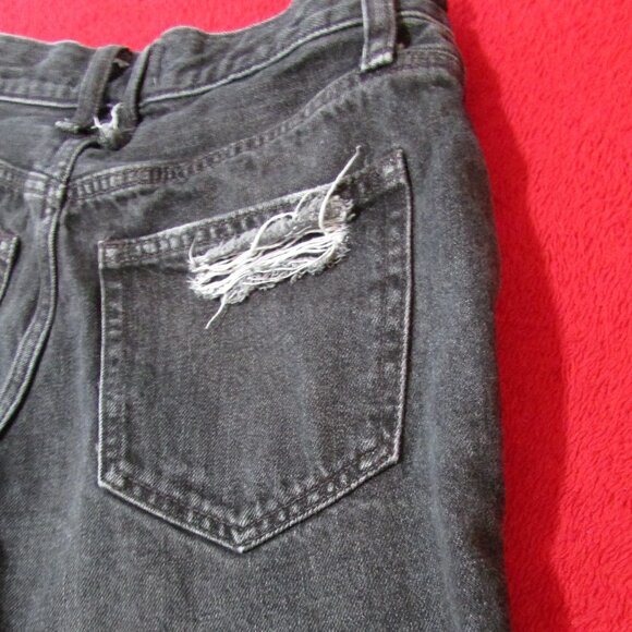 Free People We the Free Black Distressed Shorts High Rise 3-4" inseam - Picture 4 of 8